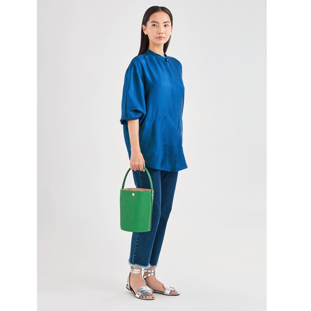 Longchamp Le Pliage Cuir de Russie Bucket Bag | Jarrolds